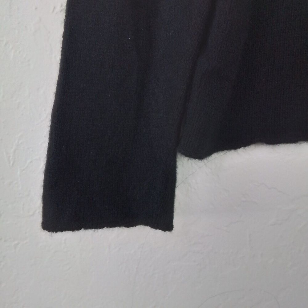 Sibel Saral Knit Sweater Sz XS Black Argyle Yak Alpaca Luxury Academia Crew Neck - Picture 5 of 12